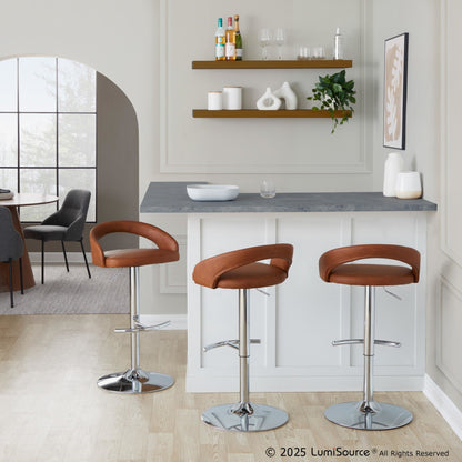 Majestic Office Furniture Upholstered Adjustable Barstool