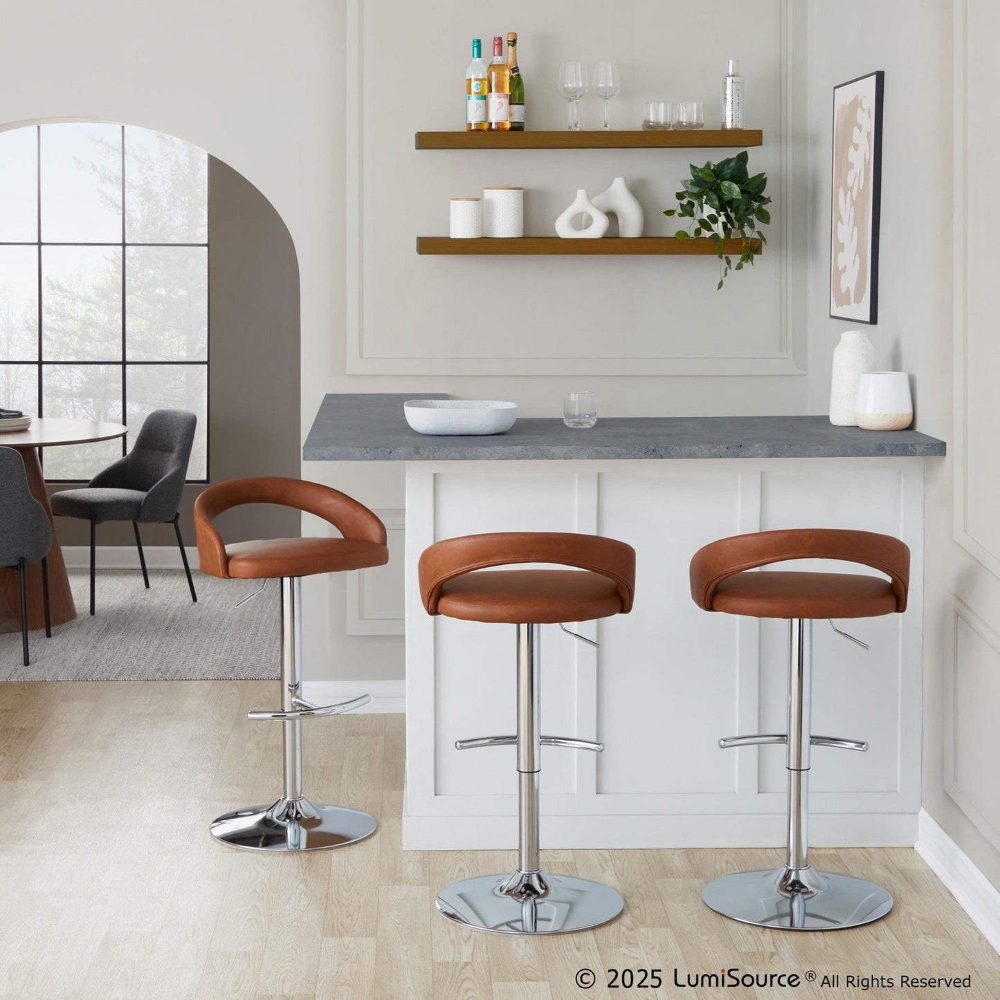 Majestic Office Furniture Upholstered Adjustable Barstool
