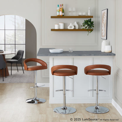 Majestic Office Furniture Upholstered Adjustable Barstool