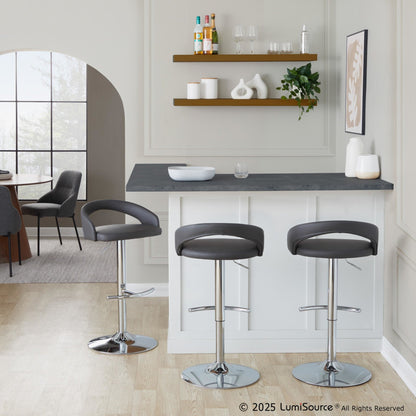 Majestic Office Furniture Upholstered Adjustable Barstool