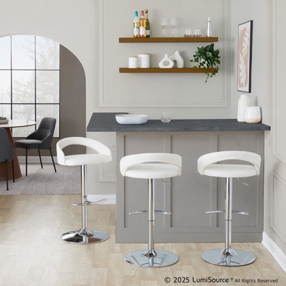Majestic Office Furniture Upholstered Adjustable Barstool - Set of 2
