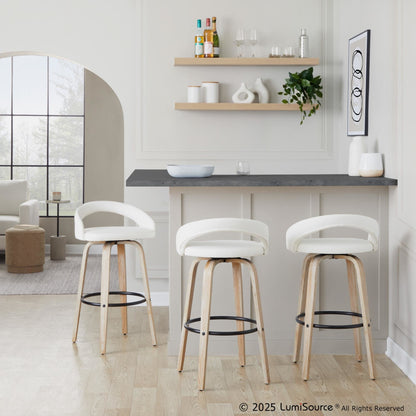 Majestic Office Furniture Upholstered 30" Fixed-Height Barstool - Set of 2