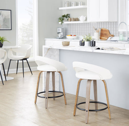 Majestic Office Furniture Upholstered 24" Fixed-Height Counter Stool - Set of 2