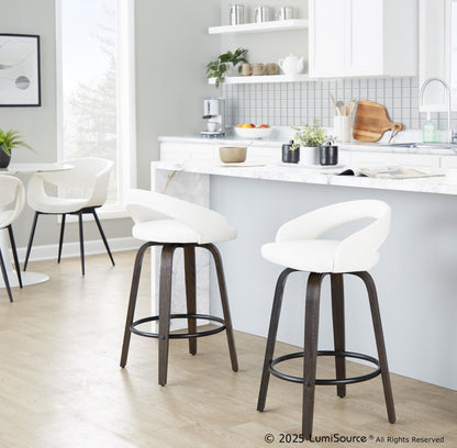 Majestic Office Furniture Upholstered 26" Fixed-Height Counter Stool - Set of 2