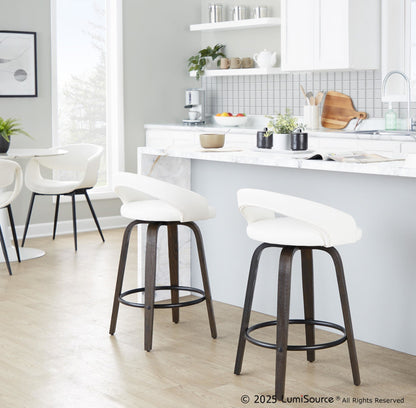 Majestic Office Furniture Upholstered 26" Fixed-Height Counter Stool - Set of 2