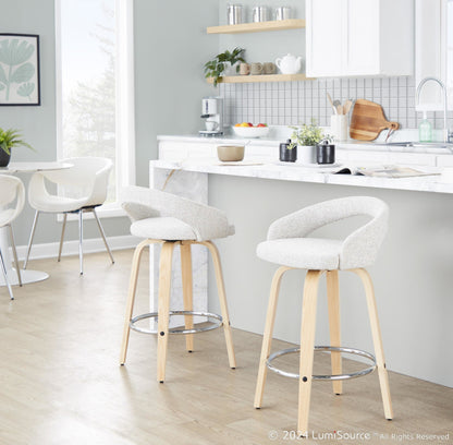 Majestic Office Furniture Upholstered 26" Fixed-Height Counter Stool - Set of 2