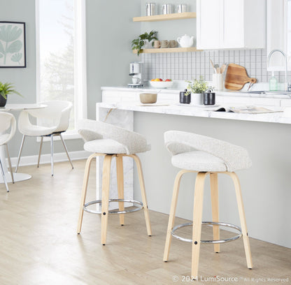 Majestic Office Furniture Upholstered 26" Fixed-Height Counter Stool - Set of 2