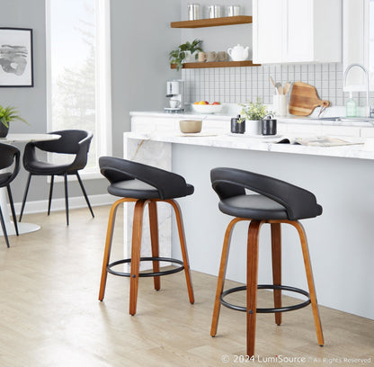 Majestic Office Furniture Upholstered 26" Fixed-Height Counter Stool - Set of 2
