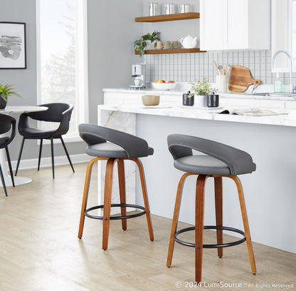 Majestic Office Furniture Upholstered 26" Fixed-Height Counter Stool - Set of 2