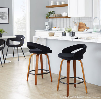 Majestic Office Furniture Upholstered 26" Fixed-Height Counter Stool - Set of 2
