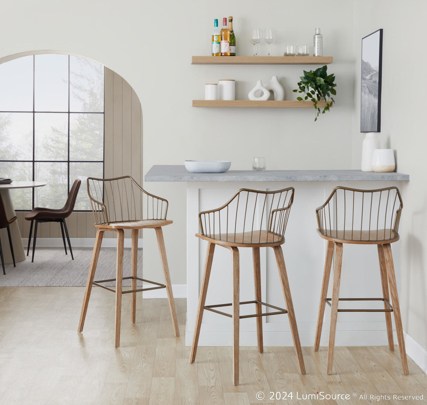 Majestic Office Furniture 30" Fixed-Height Barstool