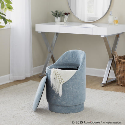 Lumisource Marla 18" Upholstered Vanity Stool