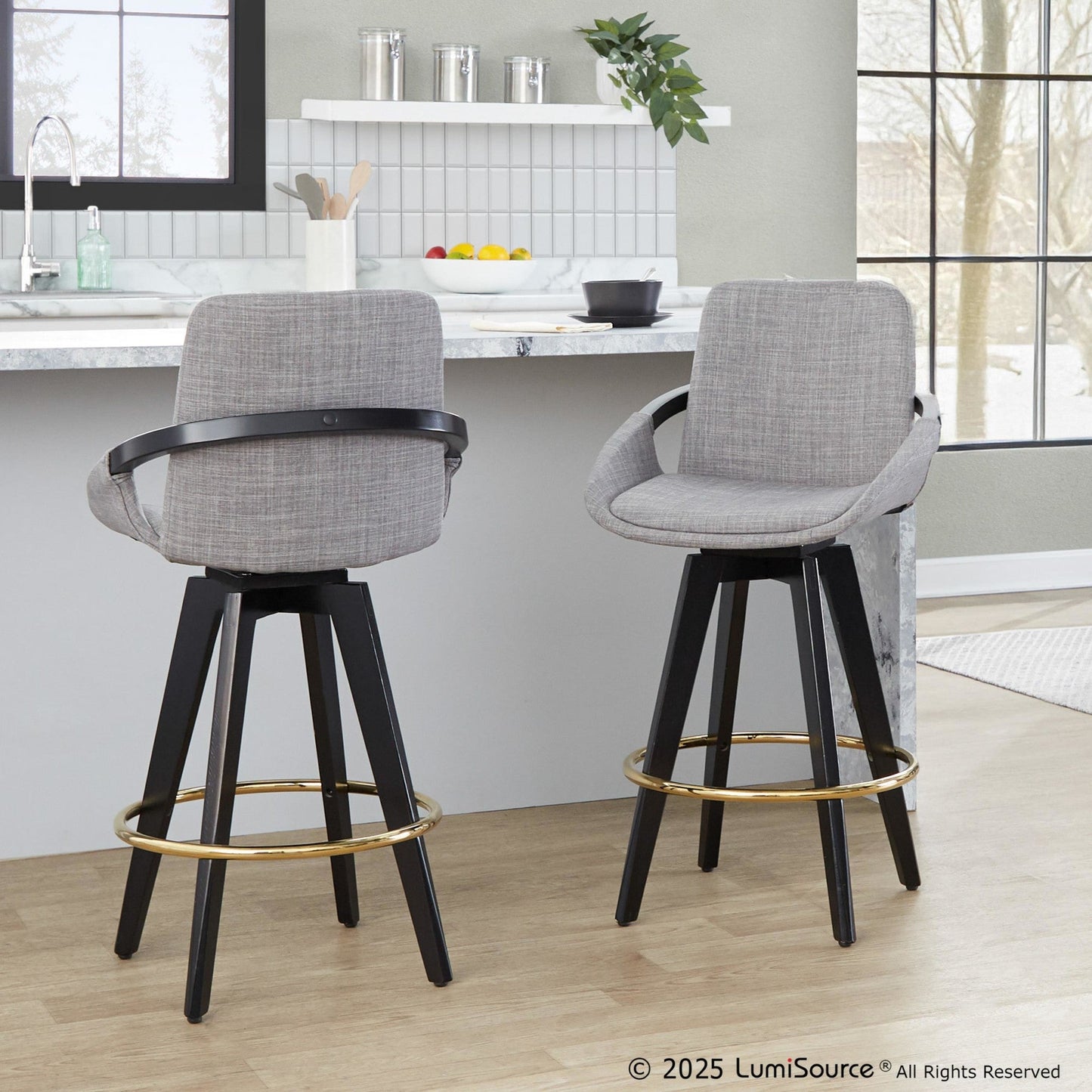 Majestic Office Furniture 26" Fixed-Height Counter Stool - Set of 2
