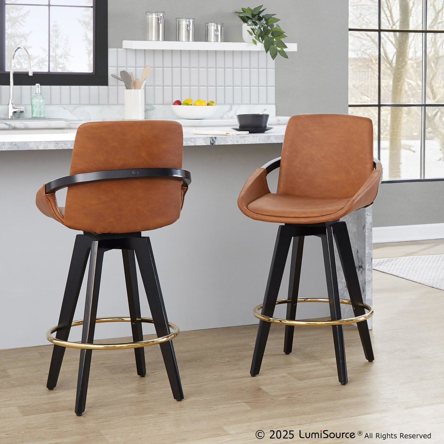 Majestic Office Furniture 26" Fixed-Height Counter Stool - Set of 2