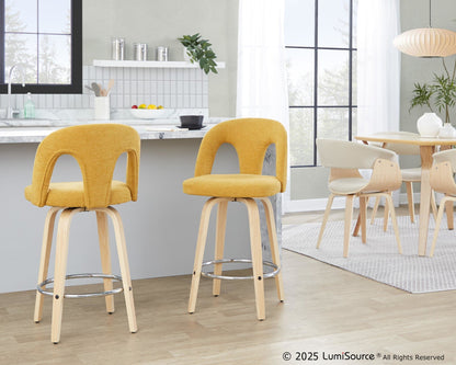 Majestic Office Furniture Upholstered 26" Fixed-Height Counter Stool - Set of 2
