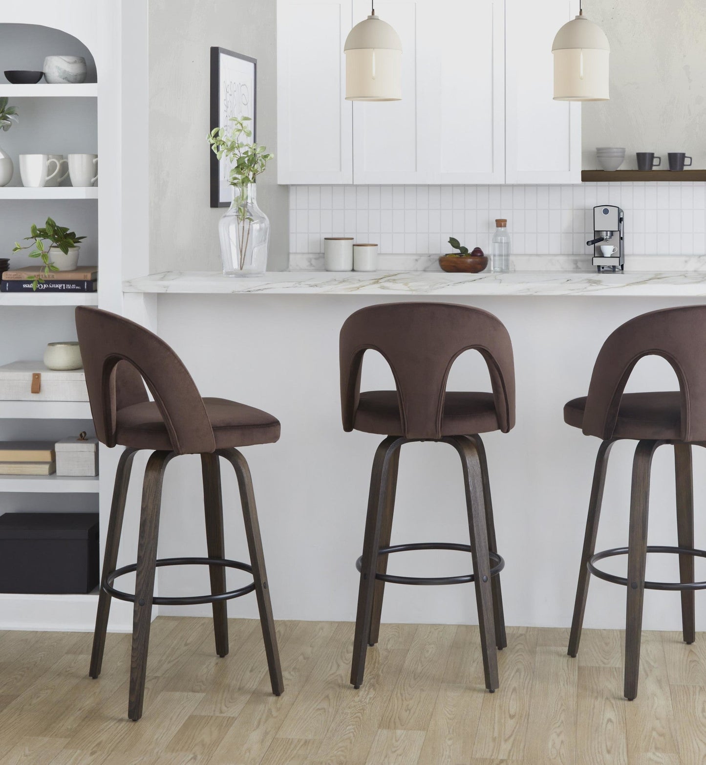 Majestic Office Furniture Upholstered 30" Fixed-Height Barstool - Set of 2