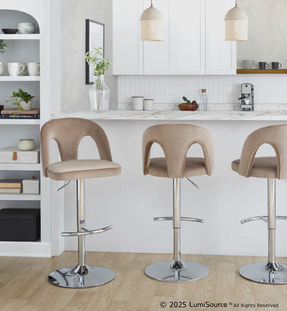 Majestic Office Furniture Upholstered Adjustable Barstool - Set of 2