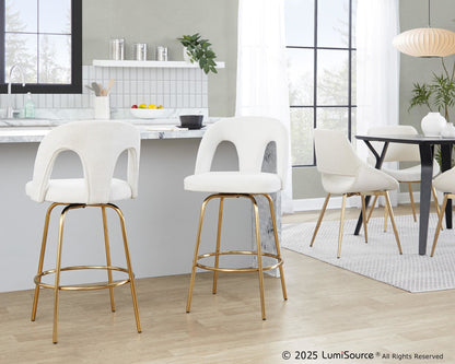 Majestic Office Furniture Upholstered 26" Fixed-Height Counter Stool - Set of 2