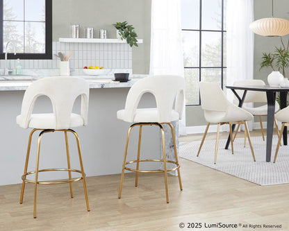 Majestic Office Furniture Upholstered 26" Fixed-Height Counter Stool - Set of 2