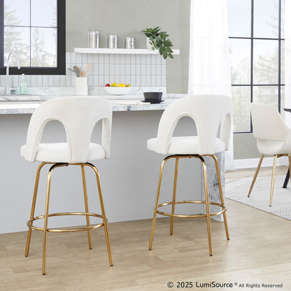 Majestic Office Furniture Upholstered 26" Fixed-Height Counter Stool - Set of 2