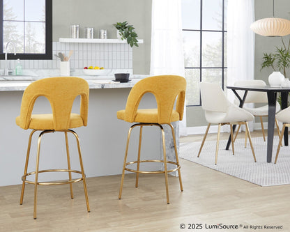 Majestic Office Furniture Upholstered 26" Fixed-Height Counter Stool - Set of 2