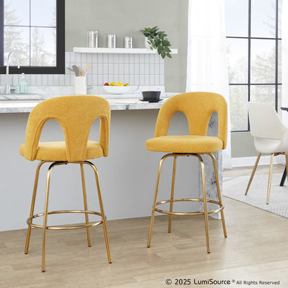 Majestic Office Furniture Upholstered 26" Fixed-Height Counter Stool - Set of 2