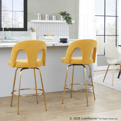 Majestic Office Furniture Upholstered 26" Fixed-Height Counter Stool - Set of 2