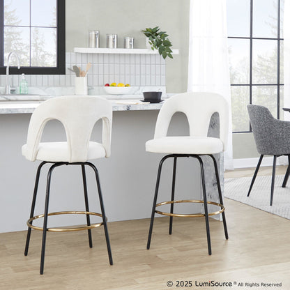 Majestic Office Furniture Upholstered 26" Fixed-Height Counter Stool - Set of 2