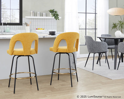 Majestic Office Furniture Upholstered 26" Fixed-Height Counter Stool - Set of 2