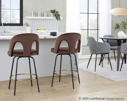 Majestic Office Furniture Upholstered 26" Fixed-Height Counter Stool - Set of 2