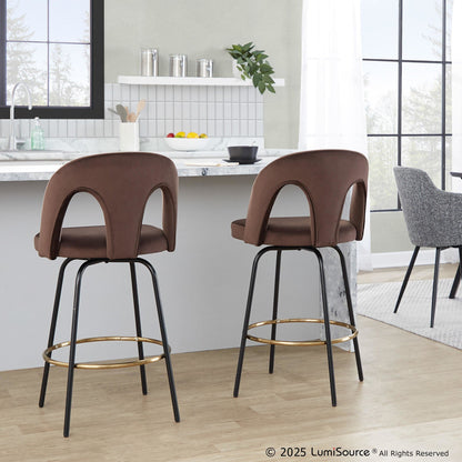 Majestic Office Furniture Upholstered 26" Fixed-Height Counter Stool - Set of 2