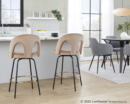Majestic Office Furniture Upholstered 26" Fixed-Height Counter Stool - Set of 2