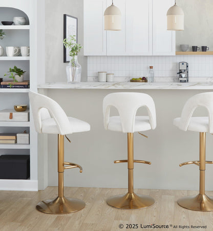 Majestic Office Furniture Upholstered Adjustable Barstool - Set of 2