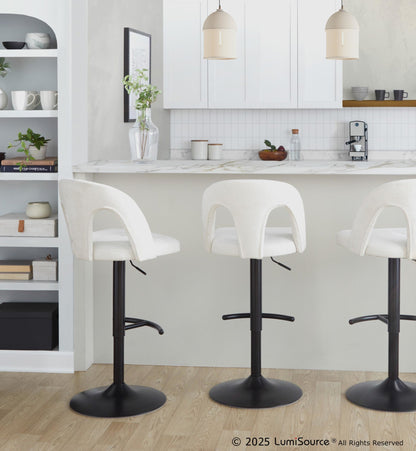 Majestic Office Furniture Upholstered Adjustable Barstool - Set of 2