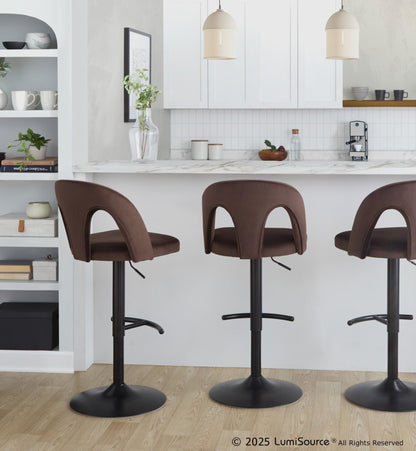 Majestic Office Furniture Upholstered Adjustable Barstool - Set of 2