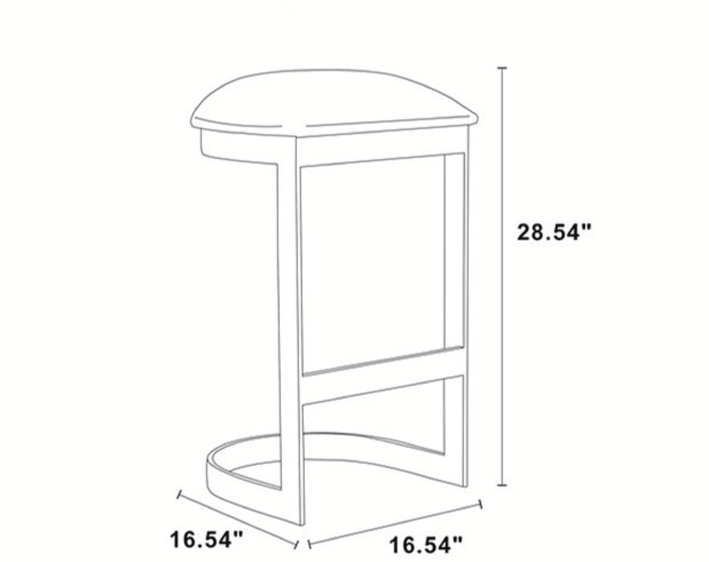 Manhattan Comfort Aura Bar Stool - Set of 3