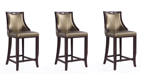 Manhattan Comfort Emperor Bar Stool - Set of 3