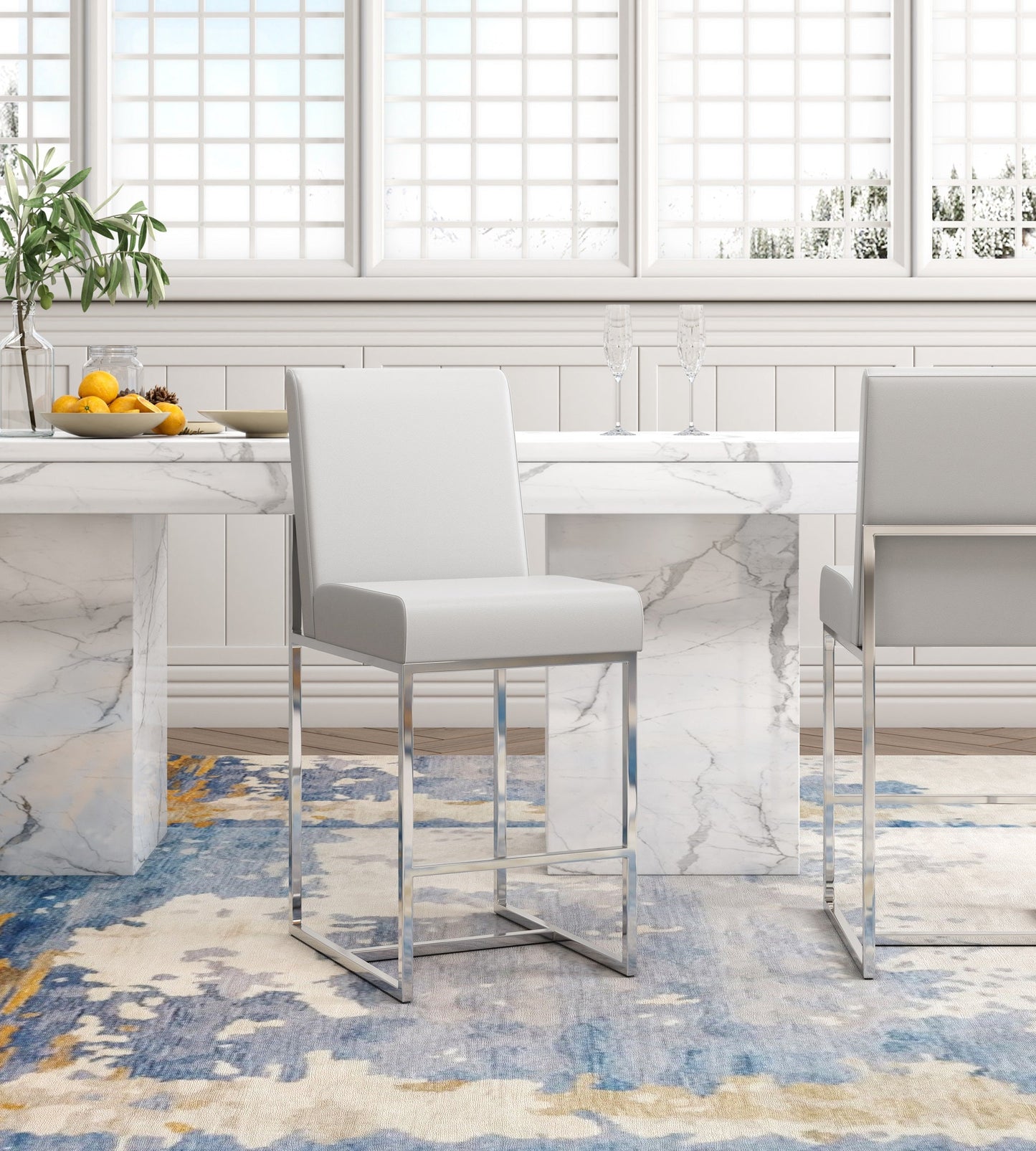 Manhattan Comfort Element Bar Stool - Set of 3