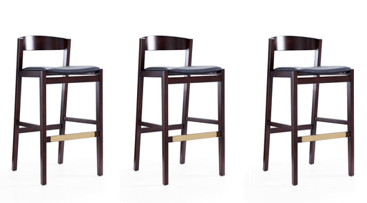 Manhattan Comfort Klismos Bar Stool - Set of 3