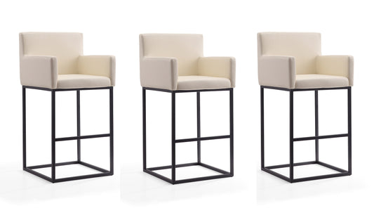 Manhattan Comfort Ambassador Bar Stool - Set of 3