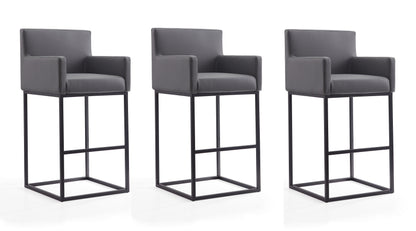 Manhattan Comfort Ambassador Bar Stool - Set of 3