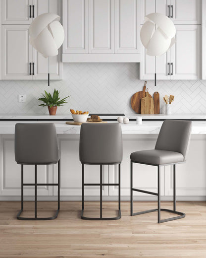Manhattan Comfort Serena Barstool - Set of 3
