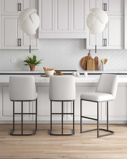 Manhattan Comfort Serena Barstool - Set of 3