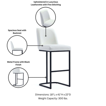 Manhattan Comfort Serena Barstool - Set of 3