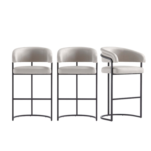 Manhattan Comfort Augusta Barstool - Set of 3
