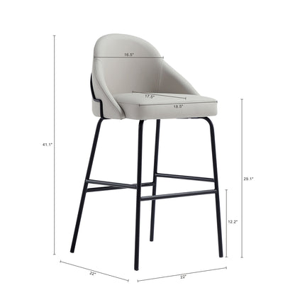 Manhattan Comfort Gracie Barstool - Set of 3