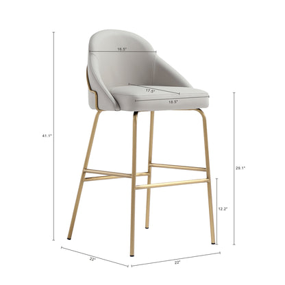 Manhattan Comfort Gracie Barstool - Set of 3