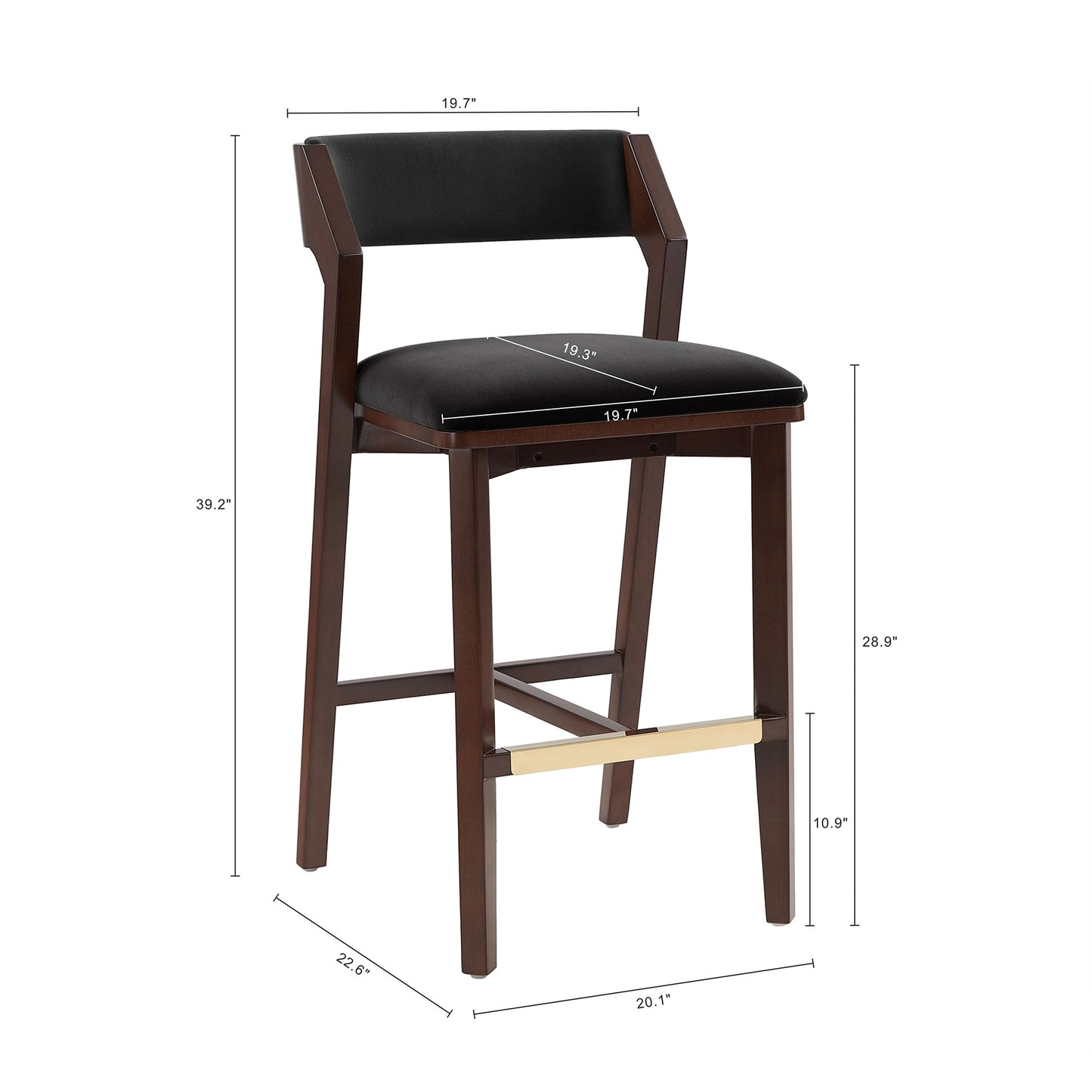 Manhattan Comfort Patricia Barstool - Set of 3