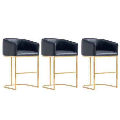 Manhattan Comfort Louvre Counter Stool  - Set of 3