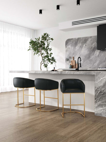 Manhattan Comfort Louvre Counter Stool  - Set of 3